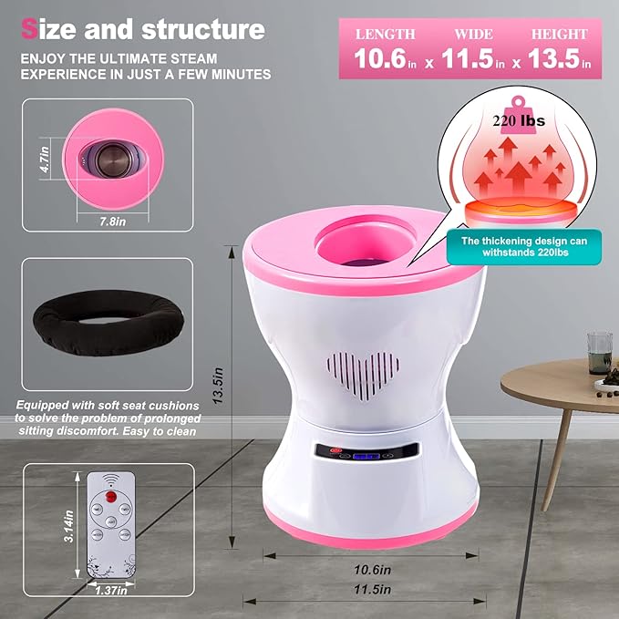 Yoni Steam Pot, Yoni Steam Kit, Yoni steamer, V Steam With 20 Bags Yoni Herbs, Yoni Seat for Women Cleaning, Ph Balance, Postpartum Care and more