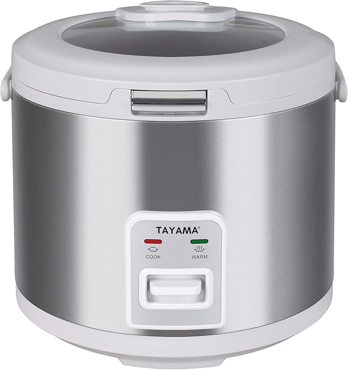 TAYAMA 10-Cup Automatic Rice Cooker & Warmer with Glass Lid