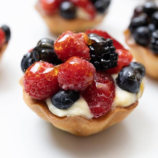 Crumble Crate - Mini Fruit Tarts with Vanilla Pastry Cream DIY Baking Set/Kit. All pre-measured ingredients and essential baking tools, Gift Idea, Baking Gift Sets