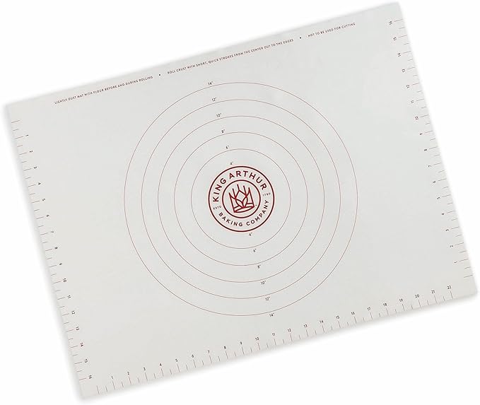 King Arthur Baking Company Rolling Mat, Non-Slip Non-Stick Silicone Baking Mat, For Kneading, Rolling, And Measuring Dough