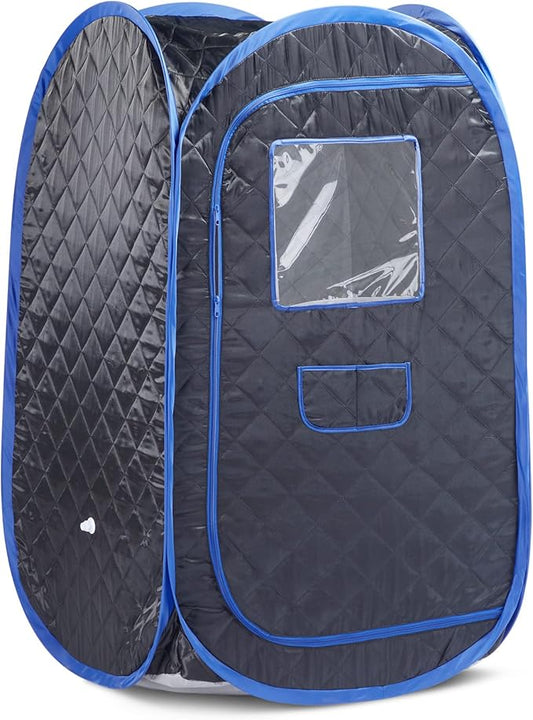 Smartmak Portable Sauna Tent, Foldable One Person Full Body Spa for Detox Therapy Without Steamer - Black