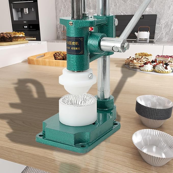 Manual Egg Tart Pressing Machine, Manual Egg Tart Making Machine, Commercial Custard Tart Shell Mold, Hand Press Making for Home Use,Cake Shop