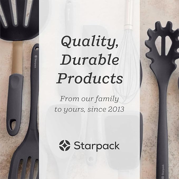 Starpack 'Stir & Serve' Silicone Cooking Utensils Set (5 Pcs) - 10.5" - Kitchen Utensil Set Heat Resistant to 600°F - Kitchen Utensils for Nonstick Cookware - Silicone Utensil Set for Mixing & Cooking