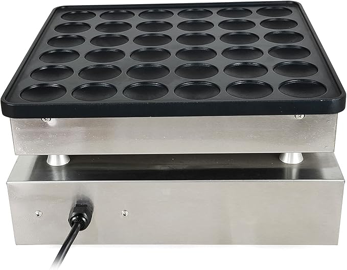 Mini Dutch Pancake Baker Maker, Commercial Electric Nonstick 36Pcs 1000w Poffertje Mini Pancake Maker Stainless Steel for Restaurants, Family, Cafes Shops