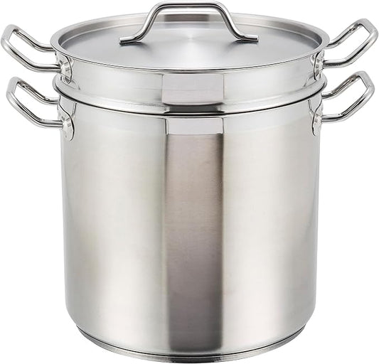 Winware Stainless 12 Quart Steamer/Pasta Cooker with Cover