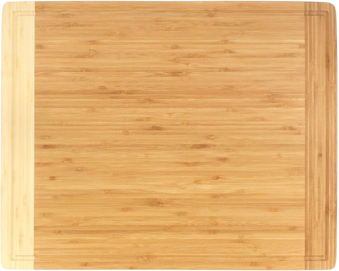 BambooMN Universal Premium Pull Out Cutting Boards - Under Counter Replacement - Designed To Fit Standard Slots - Heavy Duty Kitchen Board with Juice Groove - 20" x 16" x 0.75" - 1 Piece