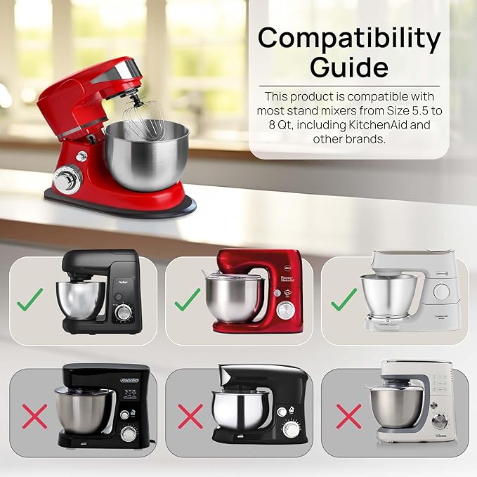 Ibyx Elegant Sliding Tray - Compatible with 5.5 Qt Kitchen Aid Mixer Slider for Counter and Other Heavy Appliances (Black)