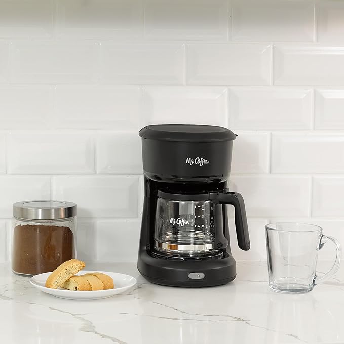 Mr. Coffee® 5-Cup Mini Brew Switch Coffee Maker, Black