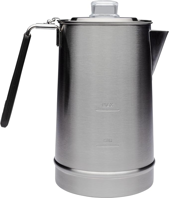 STANLEY Coffee Percolator 1.1QT, Stainless Steel Wide Mouth Coffee Press,Large Capacity, Ergonomic Handle, Dishwasher Safe