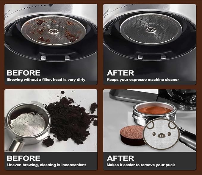 58mm Espresso Accessories Kit, Spring Loaded Calibrated Tamper, WDT Tool and Dosing Funnel, Espresso puck screen Set Fits Espresso Coffee Machines and 58mm Portafilters