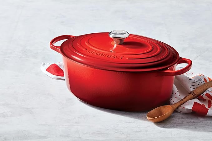 Le Creuset Enameled Cast Iron Signature Oval Dutch Oven, 6.75 qt., Sea Salt