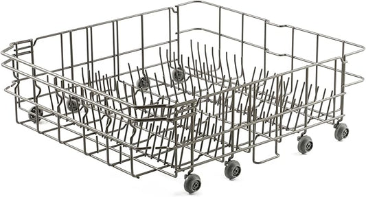 Upgraded DD82-01384A DD81-02295A Dishwasher Rack Replacement Parts for Samsung Dishwasher Lower Dish Rack 22.5'' D x 20.5'' W Basket Wheels Rollers DW80M2020US DW80R2031US Bottom Dishrack Assembly