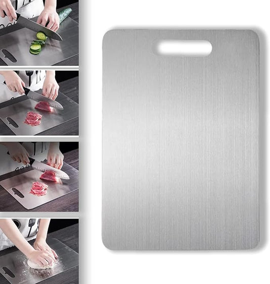 Oversized cutting board,Titanium Cutting Board，New Upgrade Pure Titanium Cutting Boards For Kitchen, 1 Pack Double Sided Medical-grade Cutting Mat, Stainless Non Stick Chopping Board(23.6 * 15.7inch)