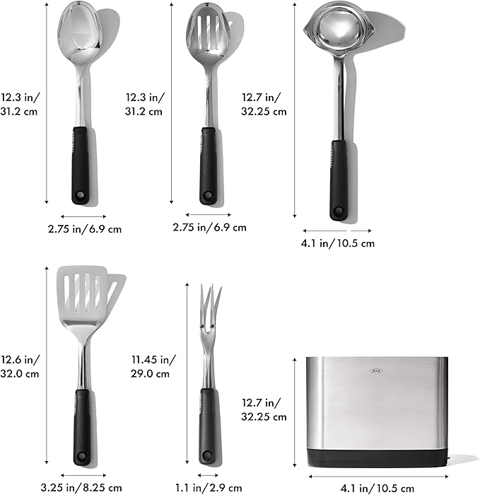 OXO Good Grips Stainless Steel Prep & Serve Kitchen Tool 6pc Set
