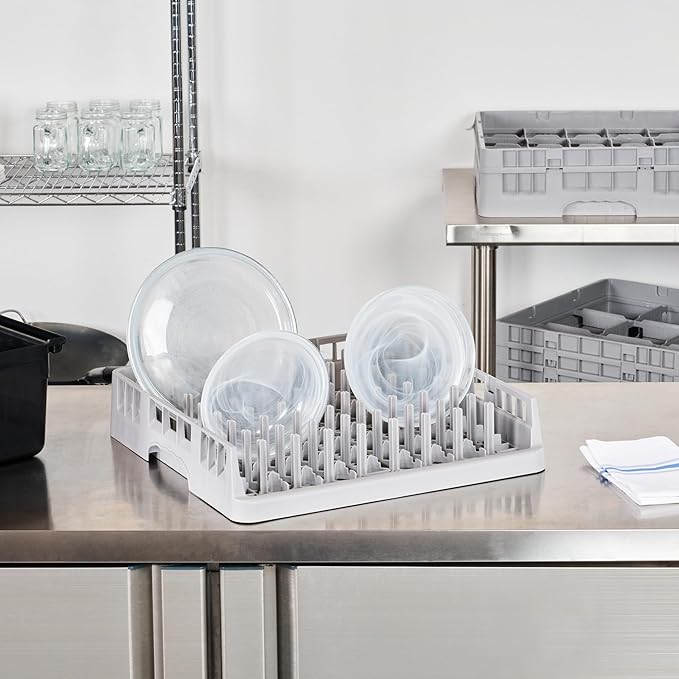 Restaurantware-Clean Tek Professional Peg Rack, 1 Heavy Duty Tray Rack for Dishwashing - Durable, Long-Lasting, Gray Polypropylene Dish Rack, All Purpose, Ideal for Plates, Trays, and Bowls