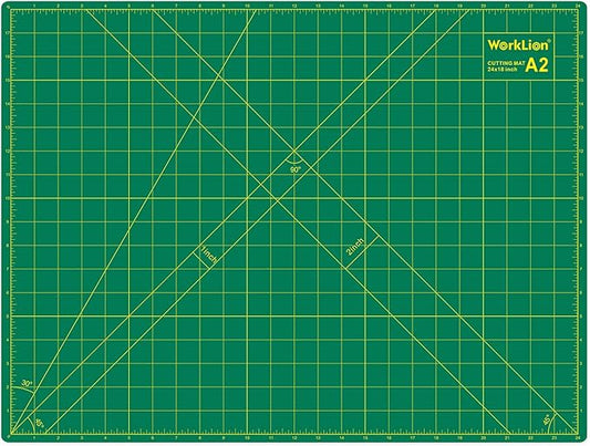 WORKLION 18'' x 24'' Large Self Healing PVC Cutting Mat, Double Sided, Gridded Rotary Cutting Board for Craft, Fabric, Quilting, Sewing, Scrapbooking - Art Project…