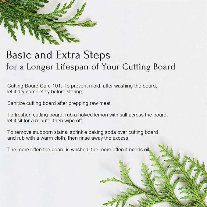Hinoki Cypress Reversible Wood Cutting Board, 17.3" x 9.5" x1", Chopping Board, Butcher Board, Serving Board, Solid Single Piece, No Joint, No Glue | Holiday Gift