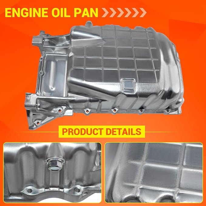 Engine Oil Pan with Gasket Compatible with 2008-2012 Honda Accord 2012-2014 Crosstour 2008-2014 Acura TSX 2.4L 2354cc L4 144 Replaces # 11200-R40-A00