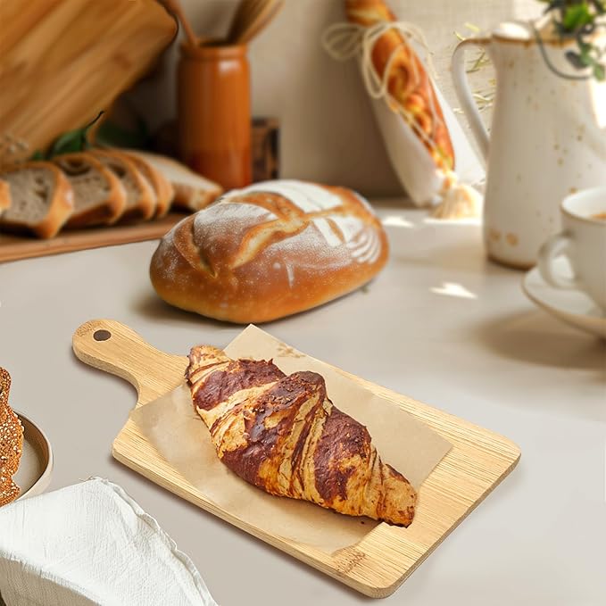 50 PCS Cutting Board Bulk Wood Chopping Board Laser Engraving Serving Board with Handle Charcuterie Boards for Customized Mother's Day Housewarming Gift 11" x 5" Bamboo