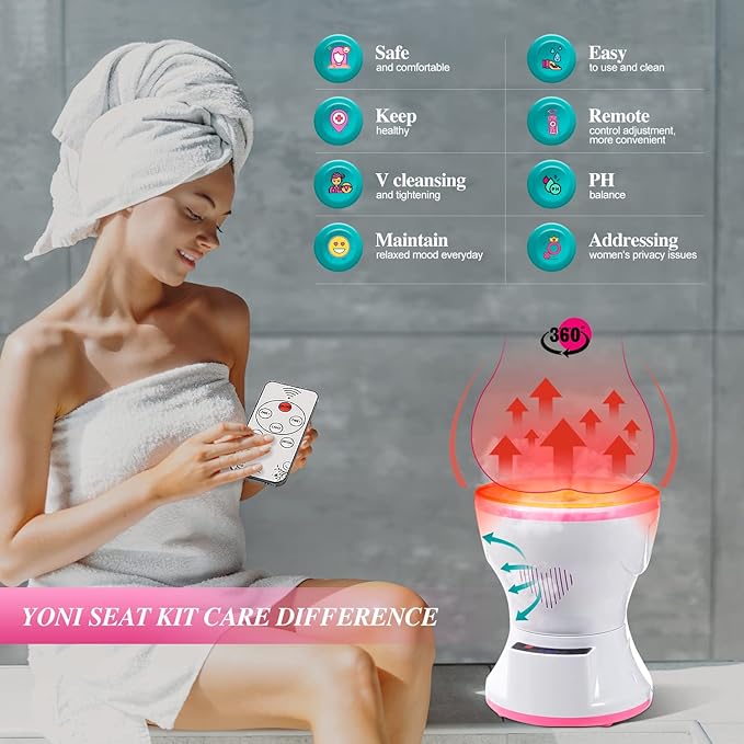 Yoni Steam Pot, Yoni Steam Kit, Yoni steamer, V Steam With 20 Bags Yoni Herbs, Yoni Seat for Women Cleaning, Ph Balance, Postpartum Care and more