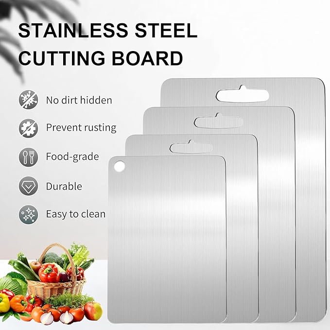 Tavano Titanium Cutting Board,Katuchef Titanium Cutting Board,Titanium Cutting Boards for Kitchen,Easy to Clean and Store(1PC-XL:18.11 * 11.81)