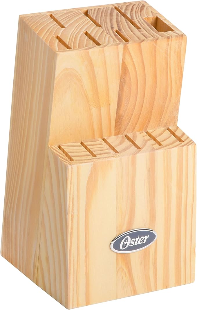 Oster Lindbergh 14 Piece Stainless Steel Cutlery Kitchen Knife Block Set, Black - Cuchillos Para Cocina