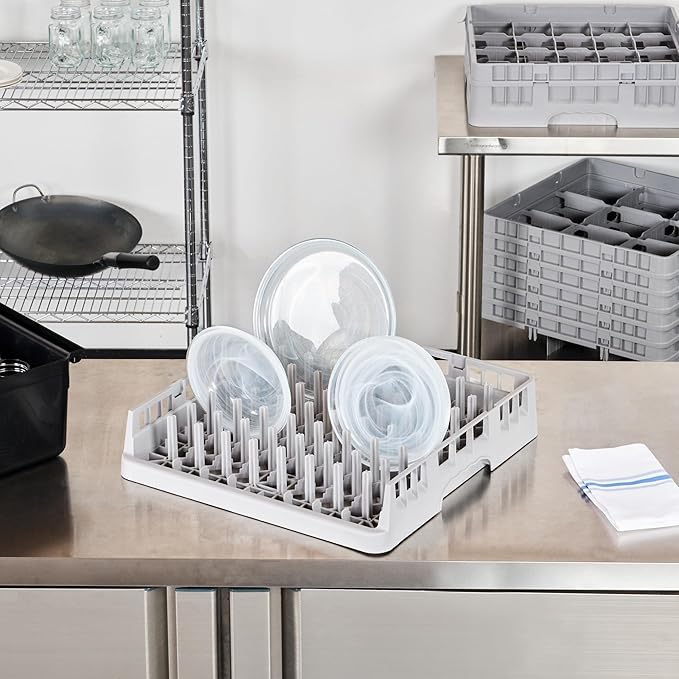 Restaurantware-Clean Tek Professional Peg Rack, 1 Heavy Duty Tray Rack for Dishwashing - Durable, Long-Lasting, Gray Polypropylene Dish Rack, All Purpose, Ideal for Plates, Trays, and Bowls