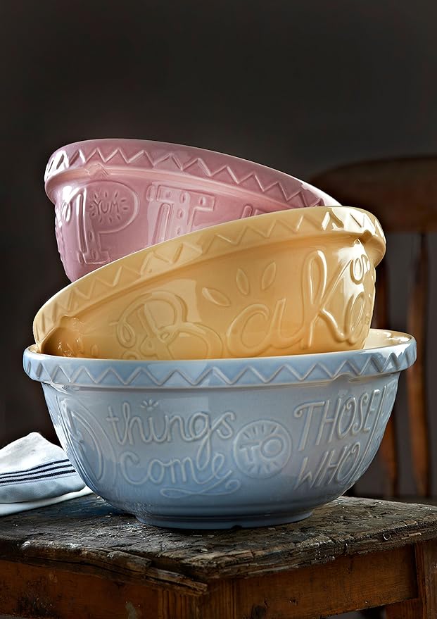 Mason Cash Chip Resistant Earthenware S12 Mixing Bowl, Pink, 29 cm