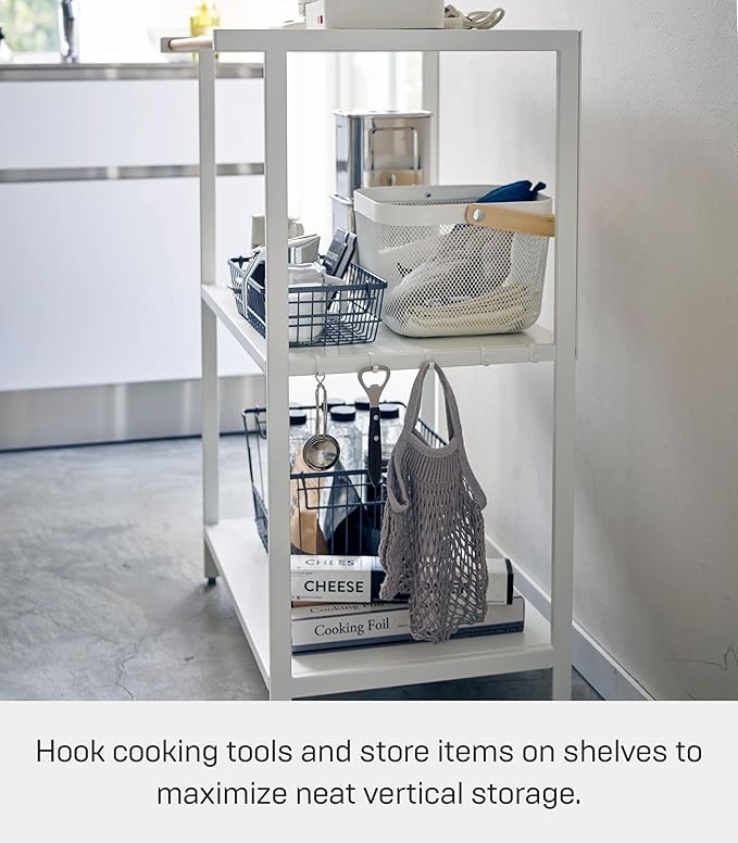 YAMAZAKI Home Tower Kitchen Appliance Storage Rack Metal Shelving Unit - Standing Organizer Heavy Duty Shelves, 35" - Steel