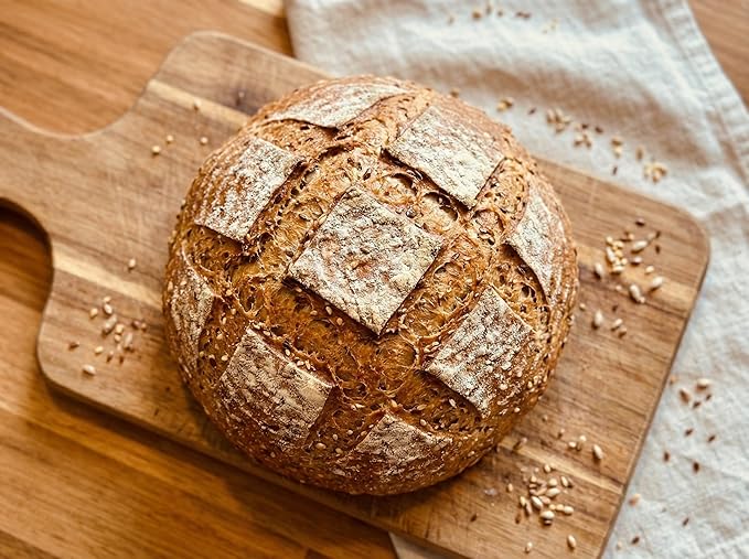 Molibake 8 Grain Bread Mix - All-Natural Multigrain Baking Mix for Bread Machine and Oven - 15 oz - Multigrain Grain Mix for with Flax, Millet & Rye - Easy-to-Use Breads Maker Mix for Homemade Baking