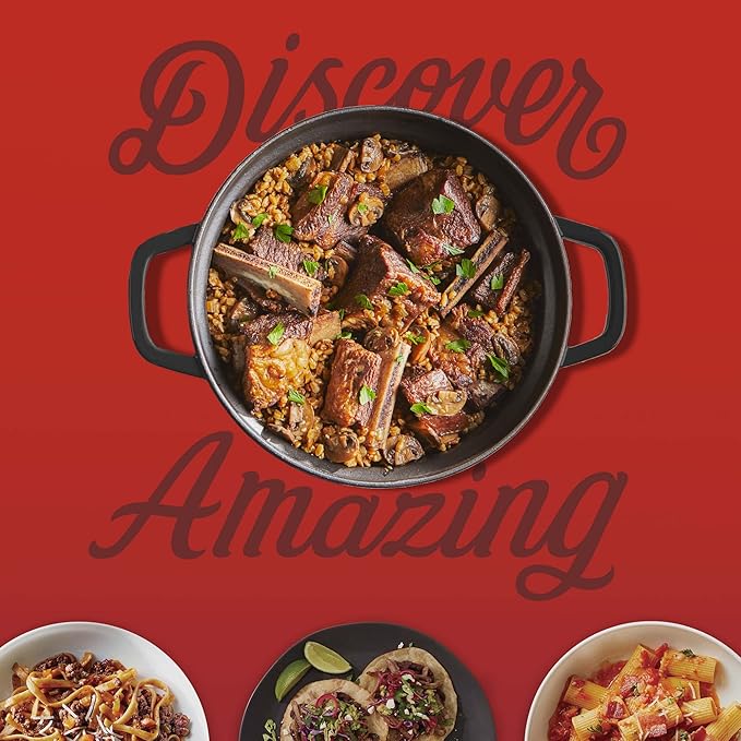 Instant Pot Electric Round Dutch Oven,6-Quart 1500W,From the Makers of Instant Pot,5-in-1: Braise,Slow Cook,Sear/Sauté,Food Warmer,Cooking Pan,Enameled Cast Iron,Included Recipe Book,Red