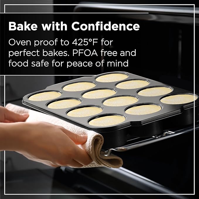Wrenbury Pro Mini Cheesecake Pan - Nonstick Carbon Steel, Removable Bottom, 12 Cup, 3-Inch, Easy Clean, PFOA-Free