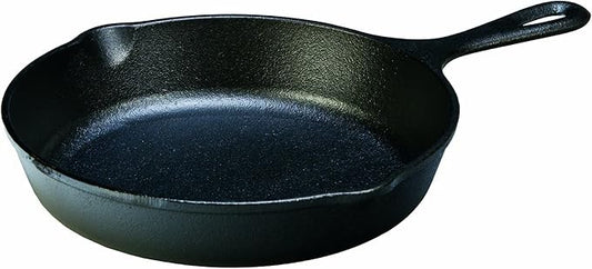 Lodge Seasoned Cast Iron Skillet - PFAS-Free, Non-Toxic Cookware - Use with an Oven, Stove, Grill, or Campfire - Naturally Non-Stick & Oven Safe - 9 Inches
