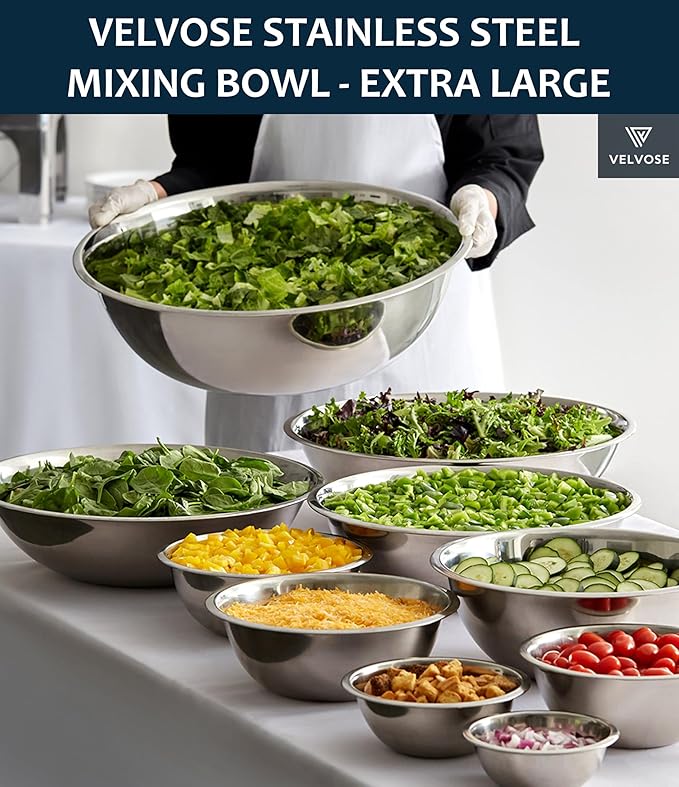 Stainless Steel Mixing Bowl Extra Large, 23-Quart, 20 inch (Diameter), 6.1 inch (Height) Mixing Bowl 20" (1)
