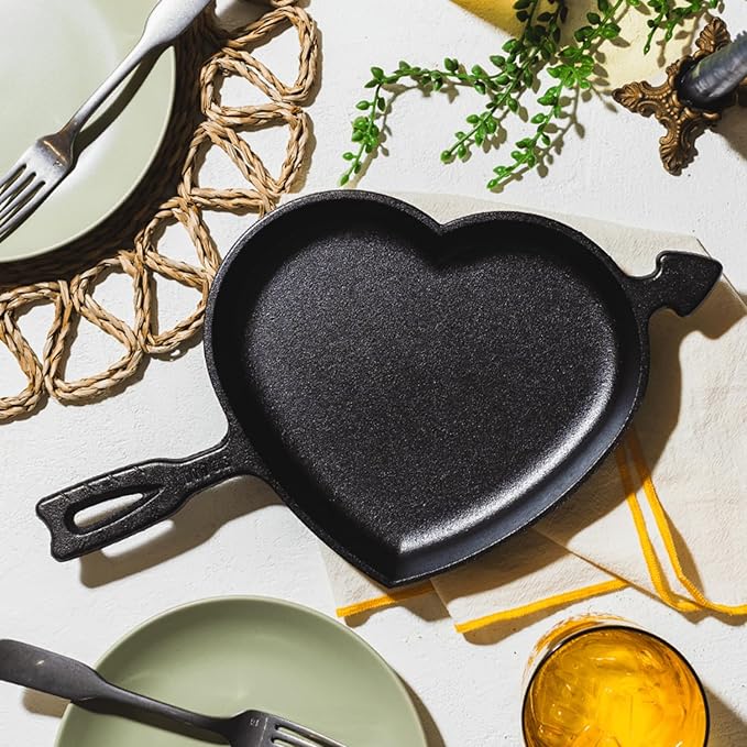 Lodge Seasoned Cast Iron Heart Skillet