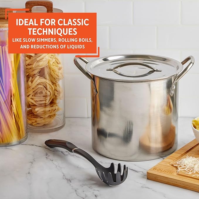 IMUSA USA Stainless Steel Stock Pot 20-Quart, Silver