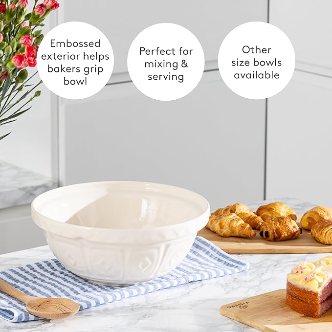 Mason Cash Color Mix S18 (2.85 Qt) Mixing Bowl | Cream