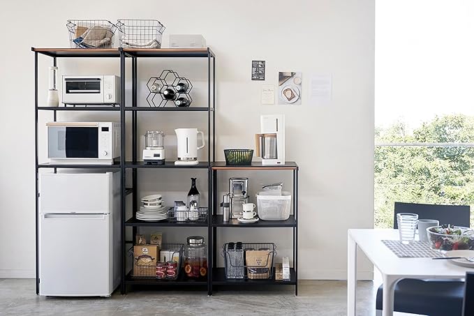 YAMAZAKI Home Tower Kitchen Appliance Storage Rack Metal Shelving Unit - Standing Organizer Heavy Duty Shelves, 35" - Steel