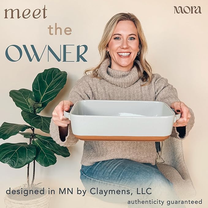 Mora 9x13in Deep Porcelain Baking Dish - Oven to Table, Freezer Safe