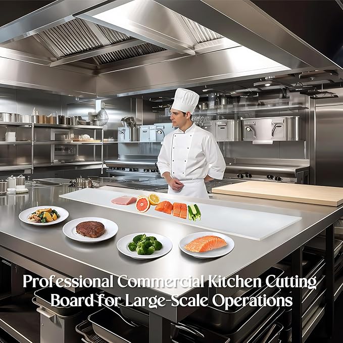 Commercial Cutting Board M10305M0002, Plastic Poly Kitchen Board Dishwasher Safe, Compatible Replacement for M10305M0002, Heavy Duty Food Prep Surface for Restaurant Use (48 x 10 x 0.5 inch)