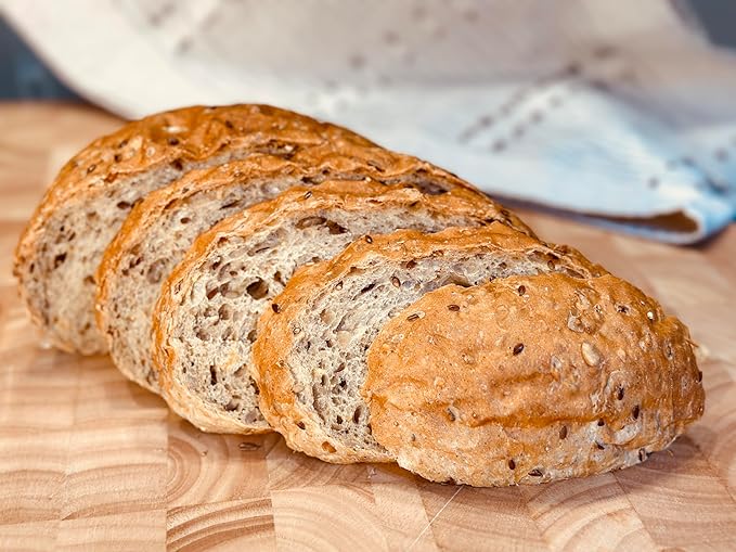 Molibake 8 Grain Bread Mix - All-Natural Multigrain Baking Mix for Bread Machine and Oven - 15 oz - Multigrain Grain Mix for with Flax, Millet & Rye - Easy-to-Use Breads Maker Mix for Homemade Baking