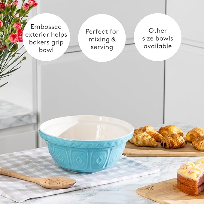 Mason Cash | Color Mix S24 Turquoise Mixing Bowl - 2.15 Quart
