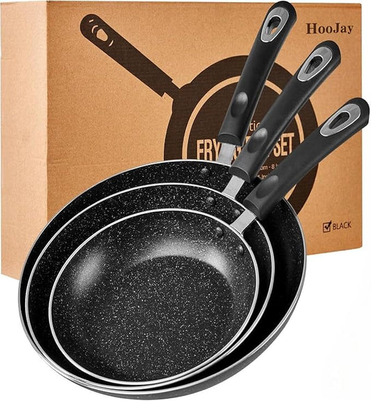Nonstick Frying Pan Set-3-Pieces Skillet Set Induction Compatible,8 Inch,9.5 Inch and 11 Inch