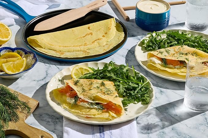 Le Creuset Enameled Cast Iron Traditional Round Crepe Pan, 10.25", Artichaut