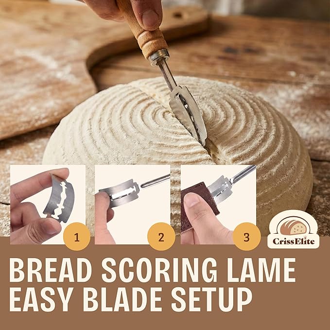Sourdough Starter Kit – Complete Sourdough Bread Baking Supplies with 24oz Glass Sourdough Starter Jar, 9” Round & 10” Oval Banneton Proofing Basket Set, Sourdough Tools