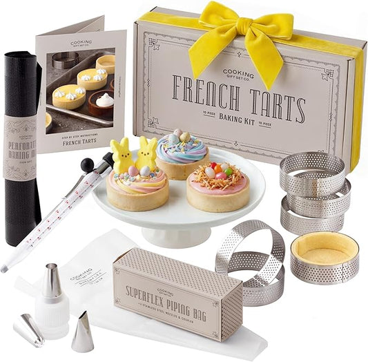 French Tart Baking Set | Mothers Day Unique Baking Gifts Kitchen Baking Supplies Present Food Making Kit For Adults & Parisian Cooking Tools for Pastry Dessert