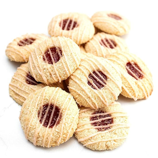 Crumble Crate - Guava & Coconut Thumbprint Cookies DIY Baking Set/Kit. All pre-measured ingredients and essential baking tools, Gift Idea, Baking Gift Sets
