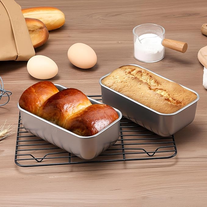 LIANYU 24 Pack 6.3 x 3.5 Inch Mini Loaf Pans for Baking Bread, Stainless Steel Small Bread Loaf Pan Mold for Homemade Meatloaf, Metal Tin Loaf Pan Perfect for Banana Sourdough, Dishwasher Safe
