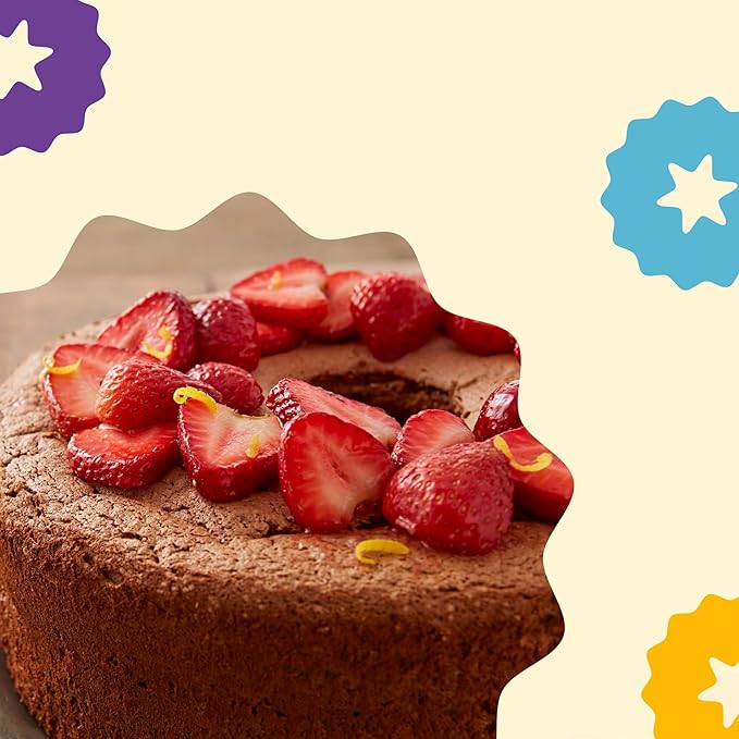 Wilton 10 Inch Angel Food Tube Cake Pan, Even Heating Aluminum Bakeware for Cakes, Made without PFAS, Packaging May Vary