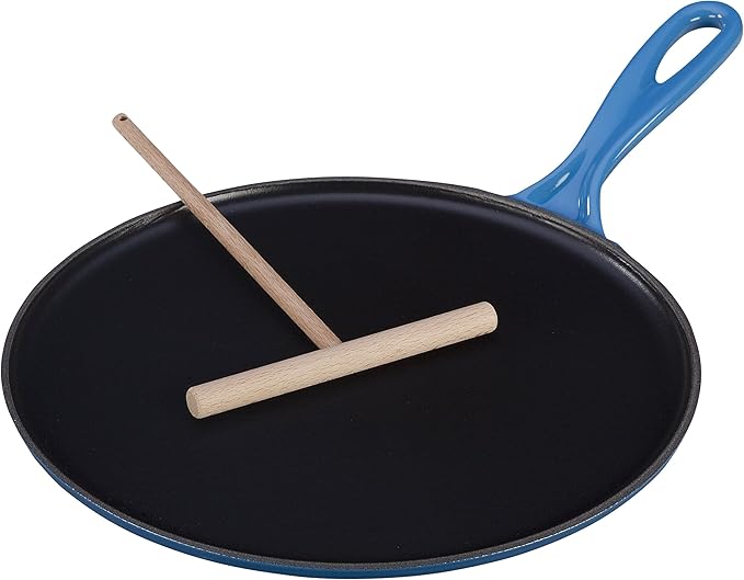 Le Creuset Enameled Cast Iron Traditional Round Crepe Pan, 10.25", Marseille